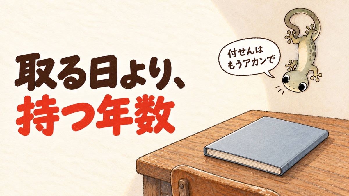 納戸の壁のヤモリと、閉じた4冊目のノート